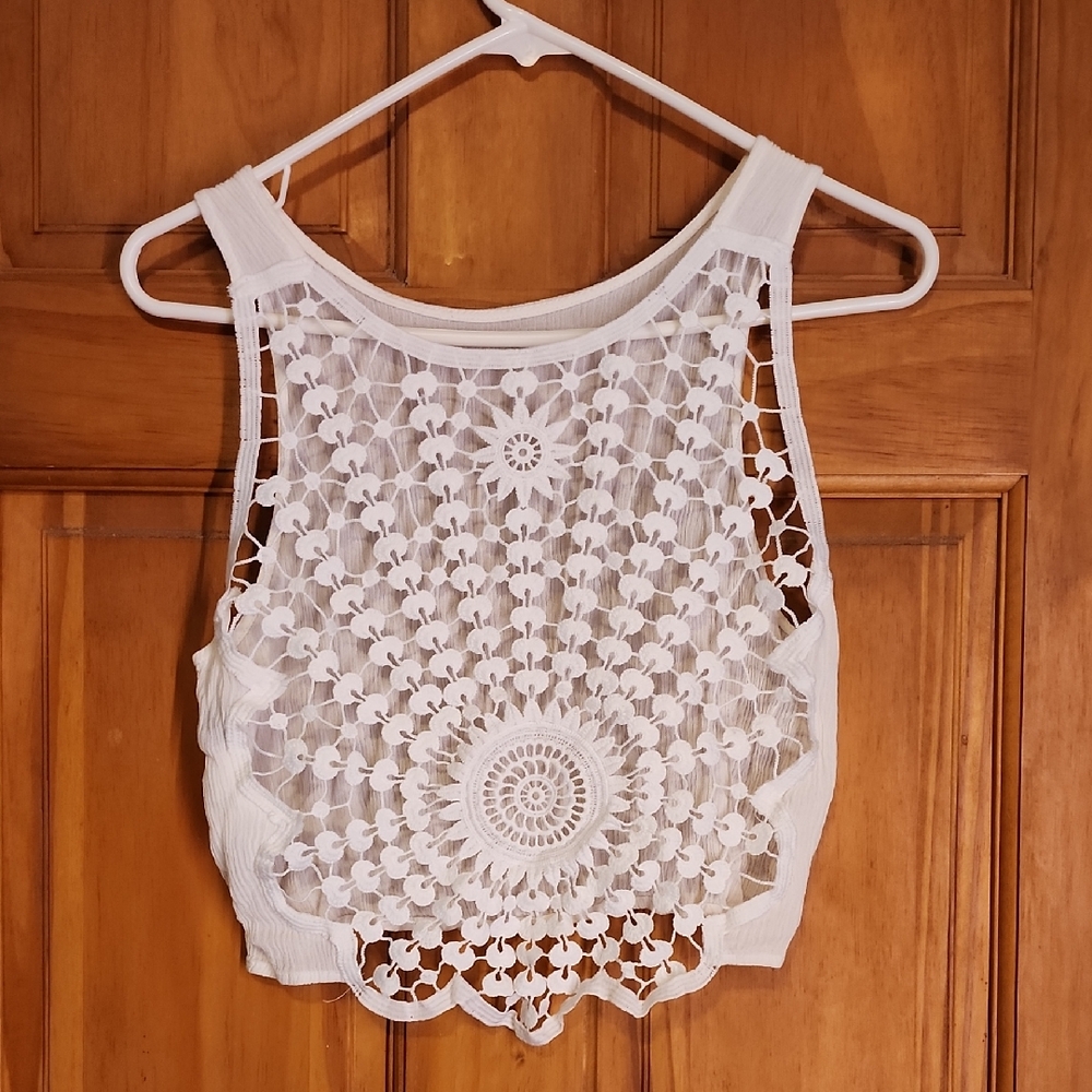 3/$20 H&M White Crochet Crop Top